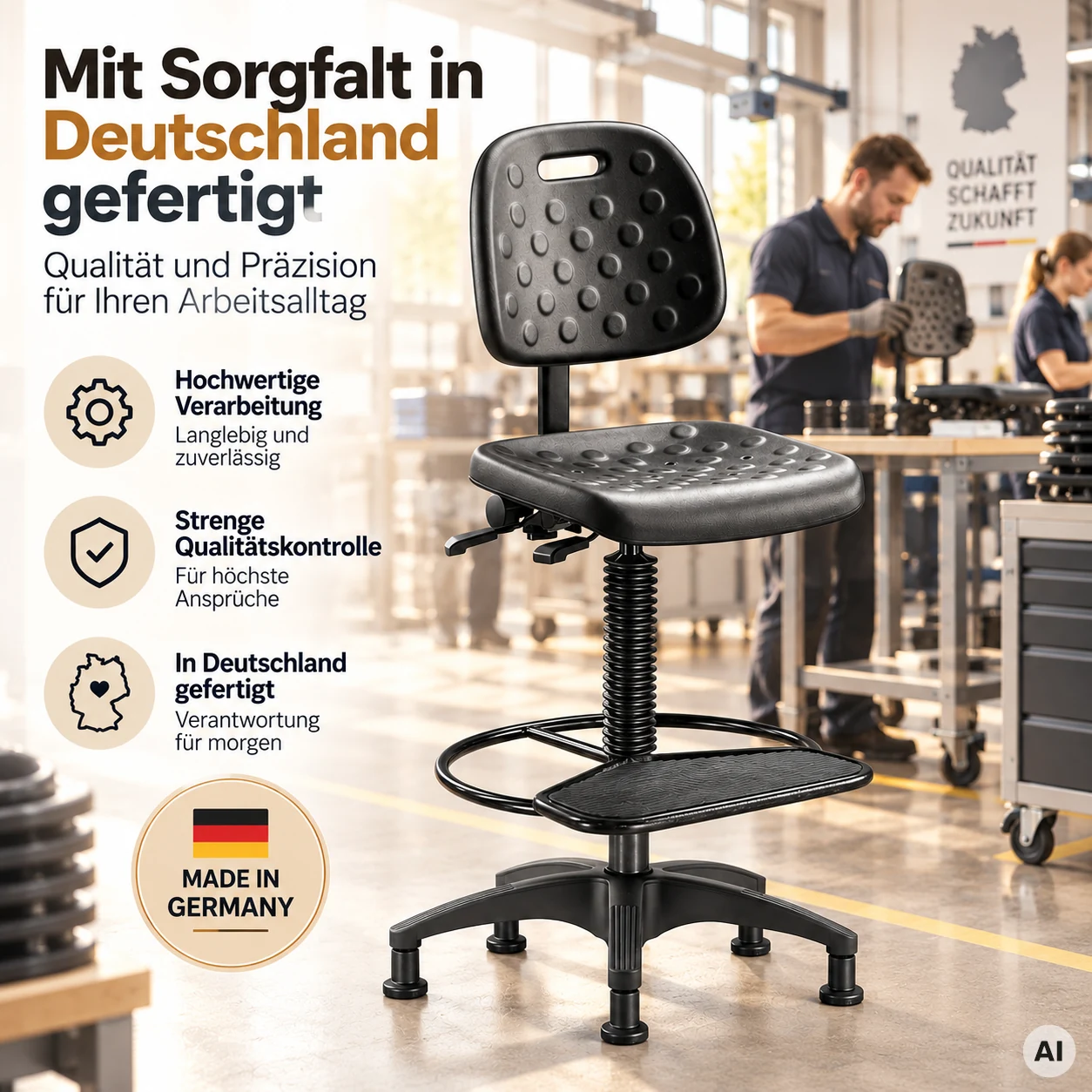 Factory 2 - PU-Arbeitsdrehstuhl