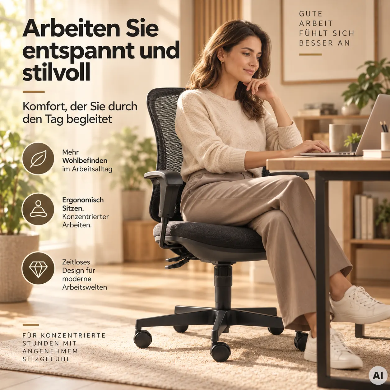 Flash Net M - Ergonomischer Netz-Drehstuhl
