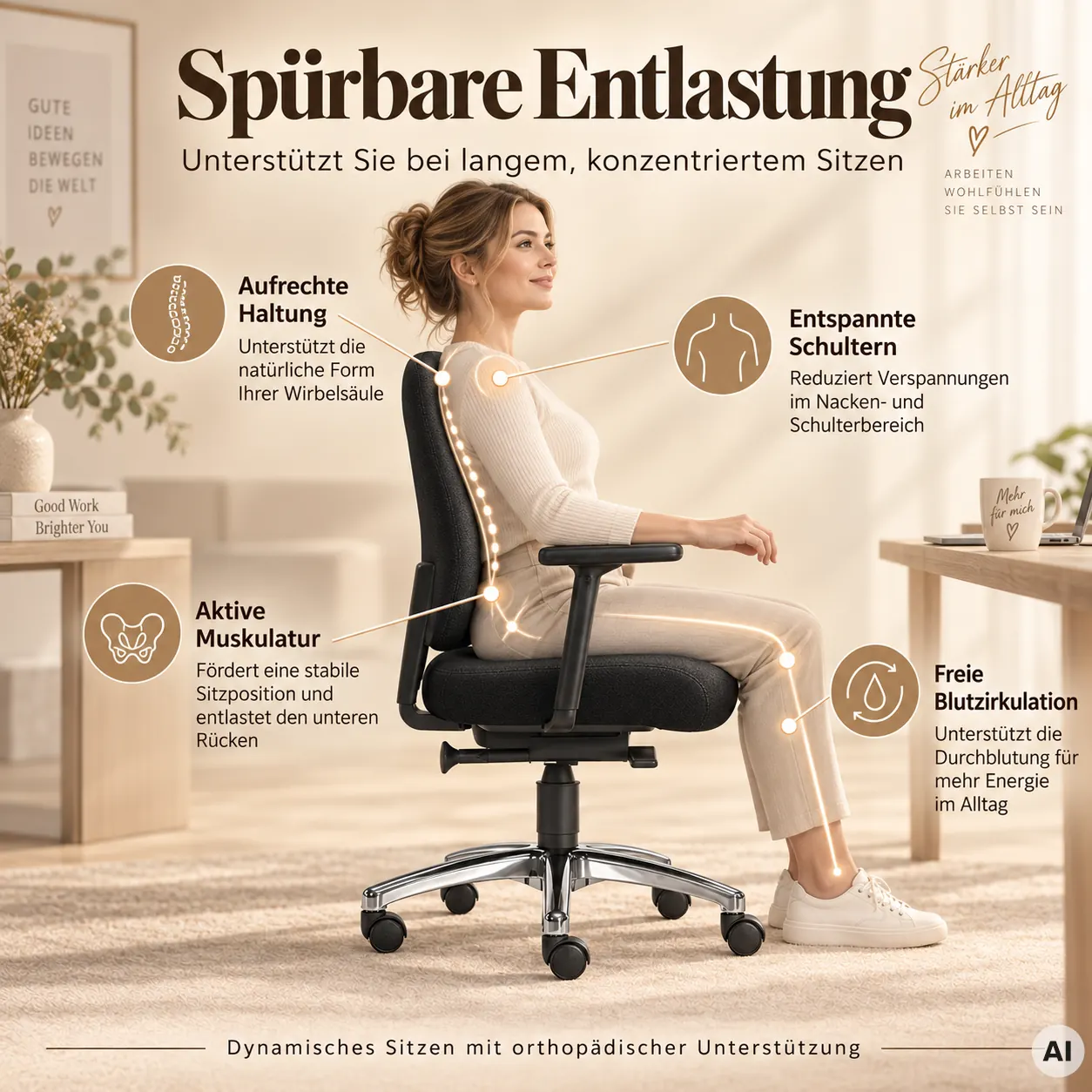 Lady Chair - Bürostuhl speziell für Frauen